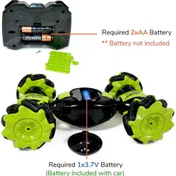 zhirk Rc Stunt Car Double Sided Rotating Off Road 2.4Ghz with with Gesture Sensing image 4