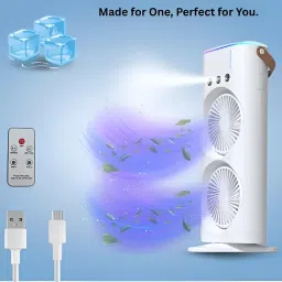The Whimsify Store Double-Ended Spray Fan| Portable Air Cooler With Lamp For Desk,Table,office,Home Double-Ended Spray Fan| Portable Air Cooler With Lamp For Desk,Table,office,Home USB Air Cooler-image-67