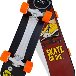 Black Duck Fibre (26" X 6.5") Fully Assembled Skateboard (Suitable for All Age Group) - COOL BOY 26.5 inch x 6.5 inch Skateboard-0