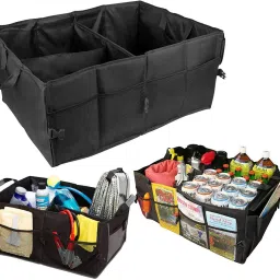 Car Trunk Organizer(53x43x27-cm) Multi Compartments Collapsible Portable Car Trunk Organizer-12