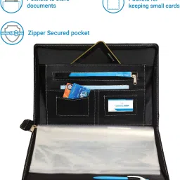 flipkart smartbuy PU Leather File Folder/Document Holder(20 Leaves) image 2