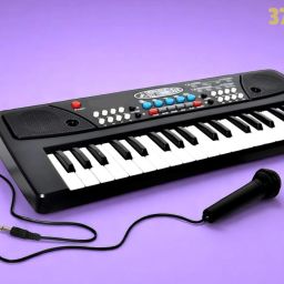 X7 Keys Piano Toy with Microphone, USB Power Cable & Sound Recording Best Birthday Gift for Boys and Girls Musical Instruments Analog Digital Piano-picture-27