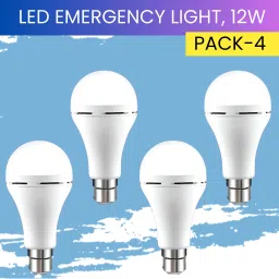 12W Rechargeable Inverter LED Bulb with Upto 4H.Power Cut Lighting Pack of_4Y287 4 hrs Bulb Emergency Light-image-21