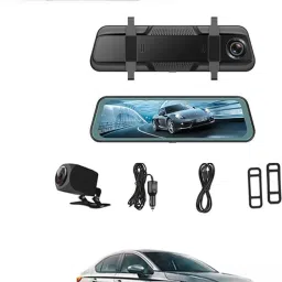 Digital 9.66inch Mirror DVR Full Touch Screen With TFT/Night Vision For Car-62 Black LED-image-87