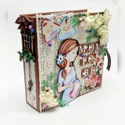 HANDMADE SCRAPBOOK - MOM TO BE SCRAPBOOK- PREGNANCY JOURNAL Album-24