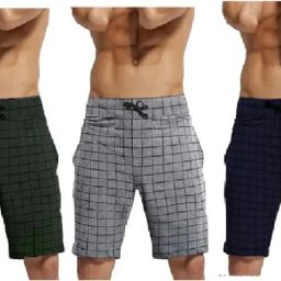 Pack of 3 Checkered Men Multicolor Regular Shorts-image-80