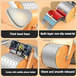 hvg traders Automatic Rebound Ab Abdominal Exercise Roller with Elbow Support Home Gym Ab Exerciser image 5