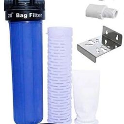 Whole House Water Filter with Housing Bag Filter, Pressure Meter, Wrench _ 20" Solid Filter Cartridge-8
