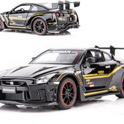 1:32 Nissan GTR R35 Zinc Alloy Pull Back Light&Sound Toy Car Die Cast pc 1-14