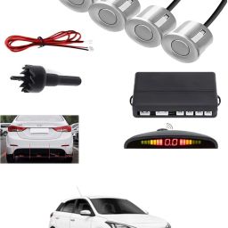 4Silver Parking Sensor With LED Display Increased Safety For Car-89 Universal 4 Silver Reverse Parking Sensor With LED Display For Cars-89 Parking Sensor-image-82
