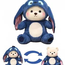 Lena Stitch Teddy Bear Stuffed Soft Toys For Girl, Gift, Kids, Plush,Hoodie Bear - 25 cm-image-76