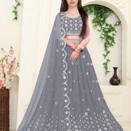Embroidered Semi Stitched Lehenga Choli-image-94