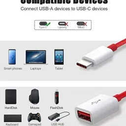 FASTX red & white Type c otg hub connector adapter for oneplus Android mouse keyboard Phone Converter image 3