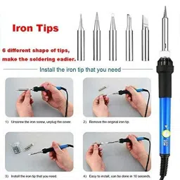 paus&mork Set of 5 Soldering Iron Bits Suitable For Model 900M-T-K/T-B/T-I/T-3C/T-2.4D 0 W Simple image 3