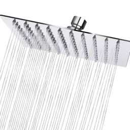 Stainless Steel Ultra Slim Shower Head without arm 6x6 inch Fixed Mount-11
