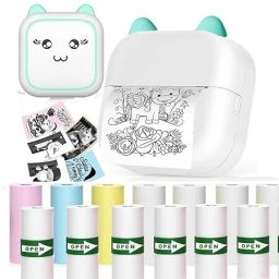 Mini Portable Thermal Printer Wireless Bluetooth Label Printer Paper-21