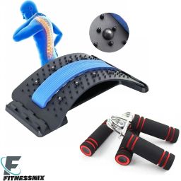Combo Of Back Massage Magic Stretcher Back Support With 2 Foam Hand Gripper Fitness Accessory Kit Kit-image-2