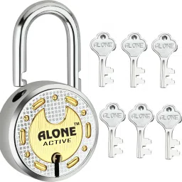Active Round 65mm Lock for Home Gate Shop & Shutter, Double Locking 6 Keys Padlock-3