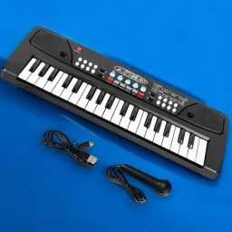 H413(37 Keys )Piano Toy with Microphone, USB Power Cable & Sound Recording Best Birthday Gift for Boys and Girls Musical Instruments Analog Portable Keyboard-image-44