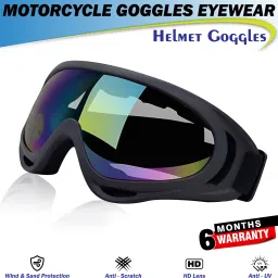 Multi Color Anti-UV Eyewear Helmet Goggles for ATV/Dirt Bike | Unisex Outdoor Riding & Power Tool Safety Goggle | Dustproof, Windproof | Pack of 1 Laboratory Safety Goggle-image-51