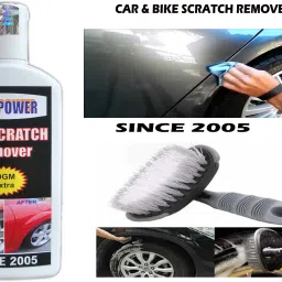 CAR SCRATCH REMOVER 100gm(Not for Dent & Deep Scratches)+All Tyre Cleaning Brush Combo-image-43