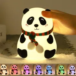 Cute Panda,USB Rechargeable, 7-Colors Changing Light, Room Decor Table Lamp-21