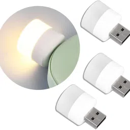 BOCXN PRO USB Mini Led Bulb Pack of 3 (Warm White USB LED Bulb) 0 hrs Bulb Emergency Light-image-0