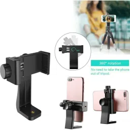 ANY KART 360-Degree Mount Adapter With Adjustable Clamp Holder mobile Clip Monopod, Tripod Clamp, Monopod Kit, Tripod Bracket image 4