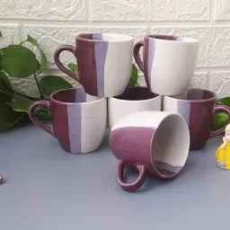 Pack of 6 Ceramic WONDER PURPLE DOUBLE TONE-image-21