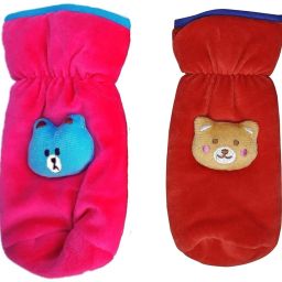 New Born Baby Soft Velvet Feeding Bottle Cover with Attractive Cartoon on The Front Suitable for 240ml (Pack of 2)-image-56