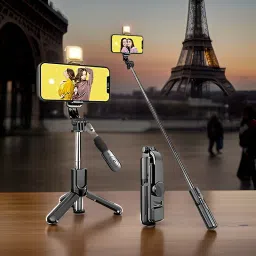 Clairbell RI9_R1S Bluetooth Selfie Sticks with Remote and Selfie Light Single Gimbal for Mobile-12
