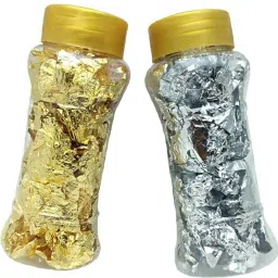 Nail Art Flakes Foil Golden leaf Flakes Silver Designs Decorate Nail Art Kit-image-66