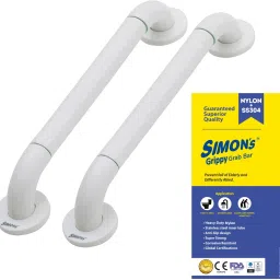 Grippy ABS Anti slip shower grab bar for bathroom handrailing and safety handle for elderly in toilet - 50 cm - Pack of 2 Shower Grab Bar-10