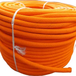Static Kernmantle Braided Rope for Climbing/Rappelling 12mm (100m) Orange Yellow Tracer-7