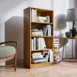 HUNTER Engineered Wood Open Book Shelf-17