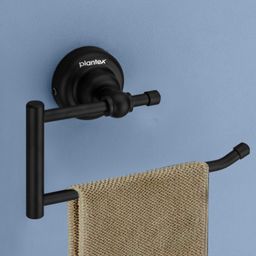 plantex Skyllo Stainless Steel 304 Grade Napkin Ring/Towel Hanger/Bathroom Accessories Black Towel Holder-picture-23