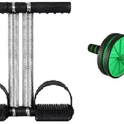 Latest Tummy Trimmer Abdominal Ab Exerciser & Ab Wheel Roller Equipment for Home Gym Combo Fitness Accessory Kit Kit-30