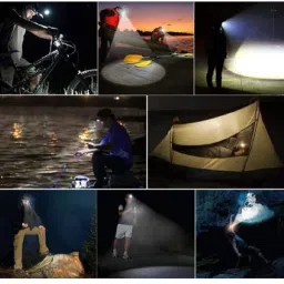 akr Powerful Rechargeable Headlight Torch /Headlamp searchlight 80 W Laser Led 4 hrs Torch Emergency Light image 5