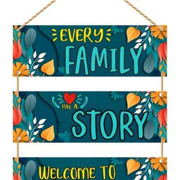 CVANU Green & Blue Printed Wooden Wall Hanging-picture-4