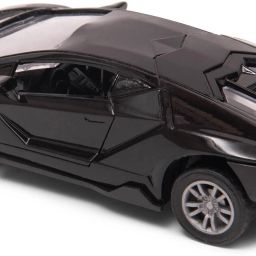 DIE CAST SEDAN CAR BLACK 1:32 PULLBACK OPENING DOOR-image-64