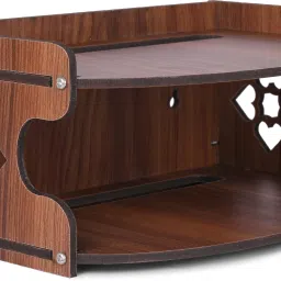 Set top Box Stand|WiFi Router Holder Wooden Wall Shelf(DIY) Wooden Wall Shelf-image-5