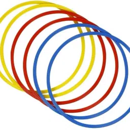 Agility and Speed Training Flat Fitness Gymnastic Ring, 18 inch, Set of 6 Piece Speed Ladder-3