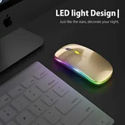 MARS Wireless Rechargeable Mouse with RGB Backlit LED Silent Click DPI 1600 Wireless OpticalGaming Mousewith Bluetooth image 5