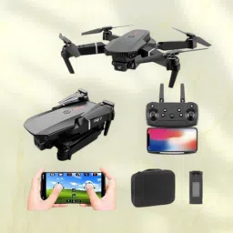 E88 Camera dronremot Control Quadcopter 360 Flip Stunt WiFi Wings 2 Batteries_30 Drone-image-87
