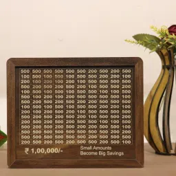Wooden Money Saving Box | Cash Saver Money Box with Counting Target Coin Bank Coin Bank-24
