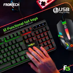 Frontech Dragon Warrior 4 in 1 Gaming (Keyboard + Mouse + Mouse Pad + Headphone)KB-0038P Combo Set image 2