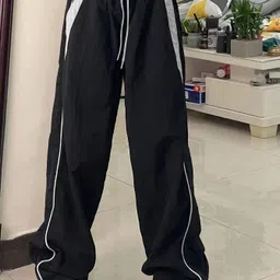 rajovati Women Striped Black Track Pants-picture-8