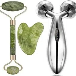 3D Y Shape Aluminium Microcurrent Face Platinum Roller Massager With Anti Aging 100% Natural Jade Facial Roller healing Slimming Massage-image-62
