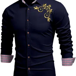 Men Tailored Fit Printed Button Down Collar Casual Shirt-image-55