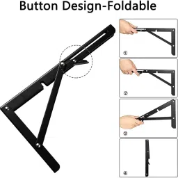 Folding Shelf Brackets 12 Inch, 2pcs Heavy Duty Shelves Bracket Stainless Steel 30.48 Shelf Bracket-37